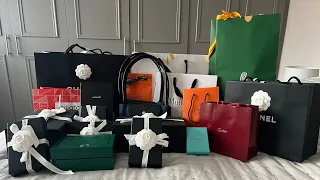 Luxury collective haul unboxing. What I got from Paris trip. Chanel, Hermes, Goyard.