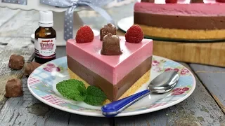 Chocolate and raspberry cheesecake (CC Eng Sub) | JamilaCuisine