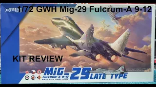 1/72 GWH Mig-29 Fulcrum-A 9-12 Late Type Kit Review