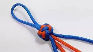 Paracord Tutorial: Double Diamond Knot With Four Strands Out