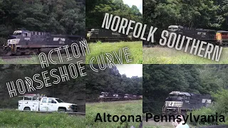 Norfolk Southern: Action at the Horseshoe Curve, Altoona Pennsylvania