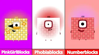 PinkGirlBlocks And Phobiablocks VS Numberblocks Band (51-100) S2 | Numberblocks Music Video 2024!