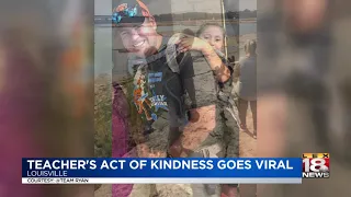 Teacher's act of kindness goes viral