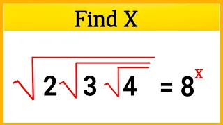 A Nice Square Root Math Simplification | Find The Value Of X