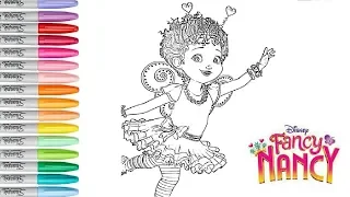 Disney's Fancy Nancy As a Ballerina From Disney Junior Coloring Pages Drawing For Kids And Children
