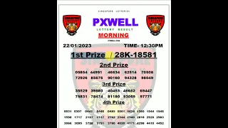 PXWELL MORNING LIVE 12:30 PM 22/01/2023 SINGAPORE LOTTERIES TODAY LIVE | LIVE DRAW SINGAPORE RESULT