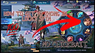 HOW TO GET YU ZHONG IN LUCKY SPIN IN 3 min. no clickbait LEGIT100%