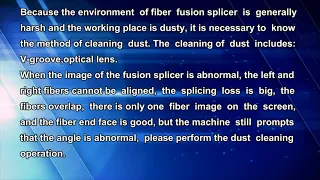 SKYSHL SS413F Optical Fiber Fusion Splicer Clean the dust of V-groove and Lens Operation Video