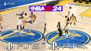 NBA 2K24 PS4 VS PS5 COMPARISON / REVIEW