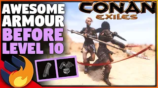 EASY STARTER ARMOUR -HOW TO GET 100+ ARMOUR BEFORE LEVEL 10 | Conan Exiles |