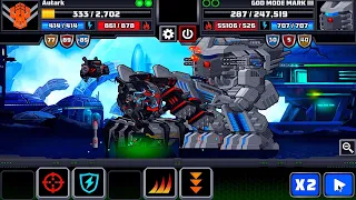 Supermechs Finishing an 200.000 HP Titan at ONCE with two Flaming Hammer on Zakares Build