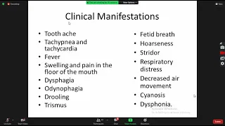 Odontogenic Infections: Ludwig's Angina (Oral Pathology) Tutorial 9th August