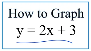 How to graph y = 2x + 3