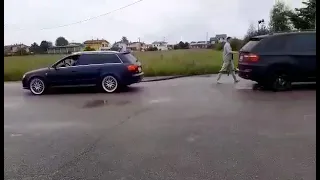 Audi S4 vs Bmw X5 tug of war