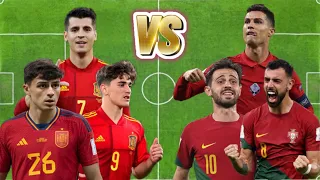 2023 Spain 🆚 2023 Portugal (Ronaldo-Pepe-Rodri-Leao-Pedri-Gavi)