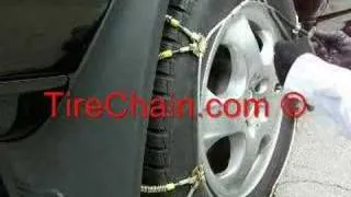 TireChain.com---Diagonal Cable Tire Chains Installation