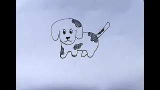 How to Draw a cute Dog Drawing From U Alphabet Letter Easy Drawing Tutorial