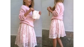 Как связать детский свитер букле  Бесплатный МК. Гемма распродана