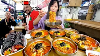 Foreign customers were surprised 🤣 Gangnam Station Ramen Mukbang