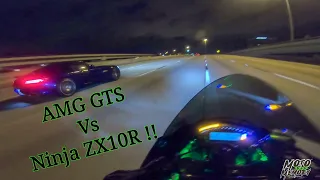 Mercedes AMG GTS V.S. Kawasaki Ninja ZX10R