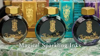 [Eng sub] DRAWING with Ferris Wheel Press Sparkling Inks and Glass Dip Pen🎡