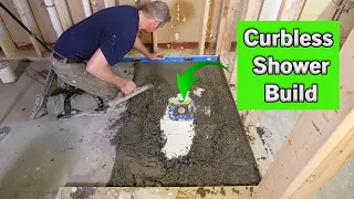Curbless Shower Build over Concrete