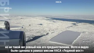 Прямоугольный айсберг в водах Антарктики