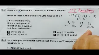 The HCF of k and 93 is 31 , where k is a natural number.  Which of these CAN be true for SOME ....