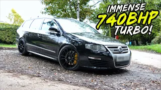 THE UKS MEANEST VW PASSAT *740BHP R36 TURBO* FREIGHT TRAIN!