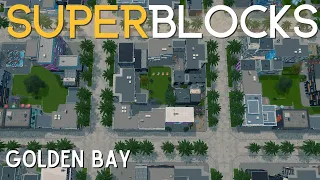 Building the PERFECT Super Blocks in Cities Skylines! Plazas and Promenades | Golden Bay [03]
