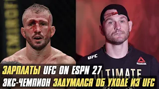 Зарплаты UFC on ESPN 27, экс-чемпион задумался об уходе из UFC, Усман vs. Ковингтон 2