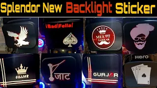 Splendor New Backlight Sticker 😱 Splendor Backlight Modified Sticker