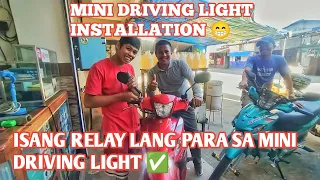 HOW TO INSTALL MINI DRIVING LIGHT | 1 RELAY ONLY FOR SMASH 115 | PAPS EARL MOTOVLOG ✅