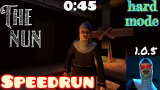 The nun - V 1.0.5, speedrun (0:45), hard mode
