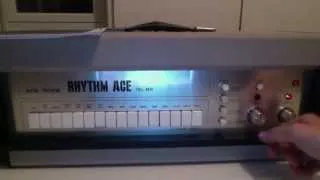 Ace Tone Rhythm Ace FR-1 VINTAGE drum machine demo video