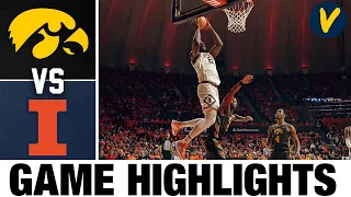 #24 Iowa vs #20 Illinois 2022 College Basketball Highlights