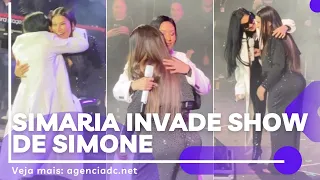 SIMARIA SOBE AO PALCO EM SHOW SOLO DE SIMONE E CHORA AO CANTAREM JUNTAS