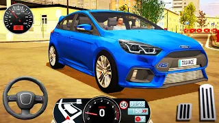 Car Driving School Sim 2020 #4 - Blue Ford Focus RS Car Drive Game | Paris France - Android Gameplay