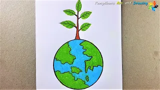 Save Tree 💚 Save Earth 💚Poster Drawing for Project work 💚School project💚