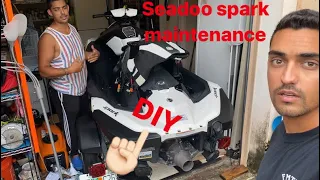 Seadoo Spark oil change, spark plugs and deck removal (Maintenance Day) Rotax 900