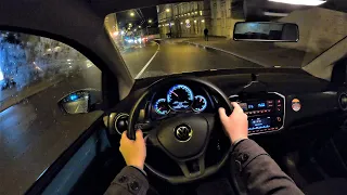 Volkswagen E-UP (electric) 83HP - Night POV Test Drive. Volkswagen GoPRO driving.