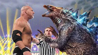 Goldberg vs Godzilla Match