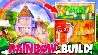 Every room a different RAINBOW COLOUR?! 🌈 (The Sims 4 Rainbow Build Challenge!)