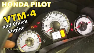 Honda Pilot VTM-4 and check engine light popped up code P145c P0497 low purge detected