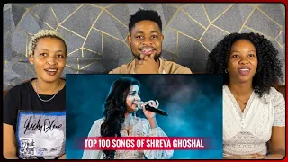 African Friends Reacts To Top 100 Songs of Shreya Ghoshal | Hindi Songs | Songs are randomly placed