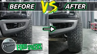 1.5 Inch Ford F-150 Wheel Spacers Before VS After - BONOSS Ford Off-Road Parts