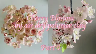 Tutorial Cherry Blossom/Sakura by air dry polymer clay-part 1