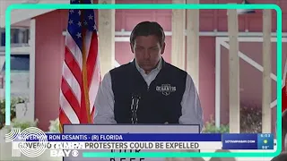 Gov. Ron DeSantis warns protesters at Florida schools could be expelled