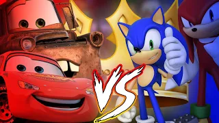 Epic Tiles Hop EDM RUSH! Sonic & Knuckles vs. Lightning McQueen & Bender #sonic #tiles #TilesHopEDM