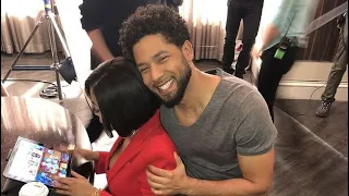 Jussie Smollett and Taraji P Henson | Throwbacks on Empire Set Over The Years